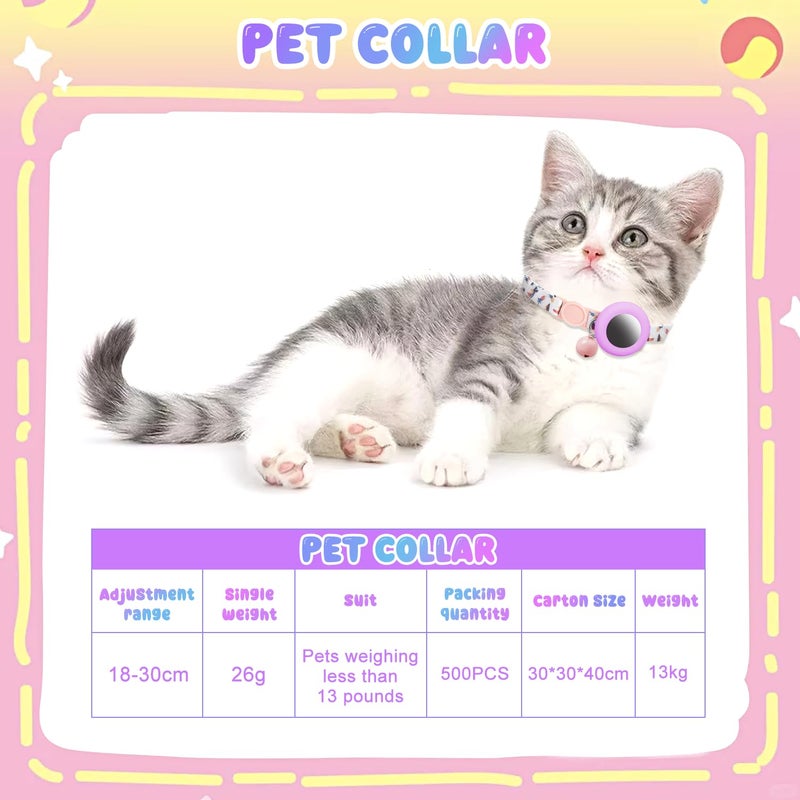 TecoKart ® Airtag Cat Collar Kitten Collar with Airtag Holder and Bell Cat Belt Breakaway Puppy Collar for Mini Dogs & Cat - Image 5