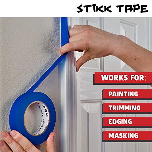STIKK Painters Tape - 3pk Red Painter Tape - 1/4 inch x 60 Yards - Paint Tape for Painting, Edges, Trim, Ceilings - Masking Tape for DIY Paint Projects - Residue-Free Painting Tape - Image 4