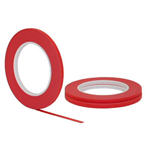 STIKK Painters Tape - 3pk Red Painter Tape - 1/4 inch x 60 Yards - Paint Tape for Painting, Edges, Trim, Ceilings - Masking Tape for DIY Paint Projects - Residue-Free Painting Tape - Image 1
