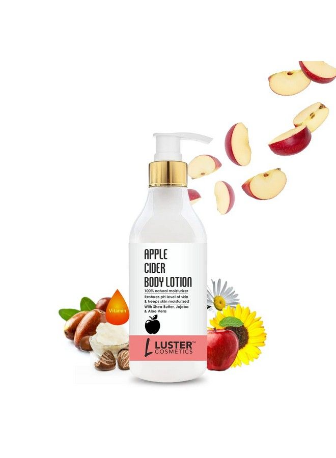 LUSTER Cosmetics Apple Cider Body Lotion ; Enriched With Aloe Vera & Jojoba ; Restores Ph Level Of Skin & Keeps Skin Moisturized ; All Skin Type ; Paraben Free 300Ml - Image 1