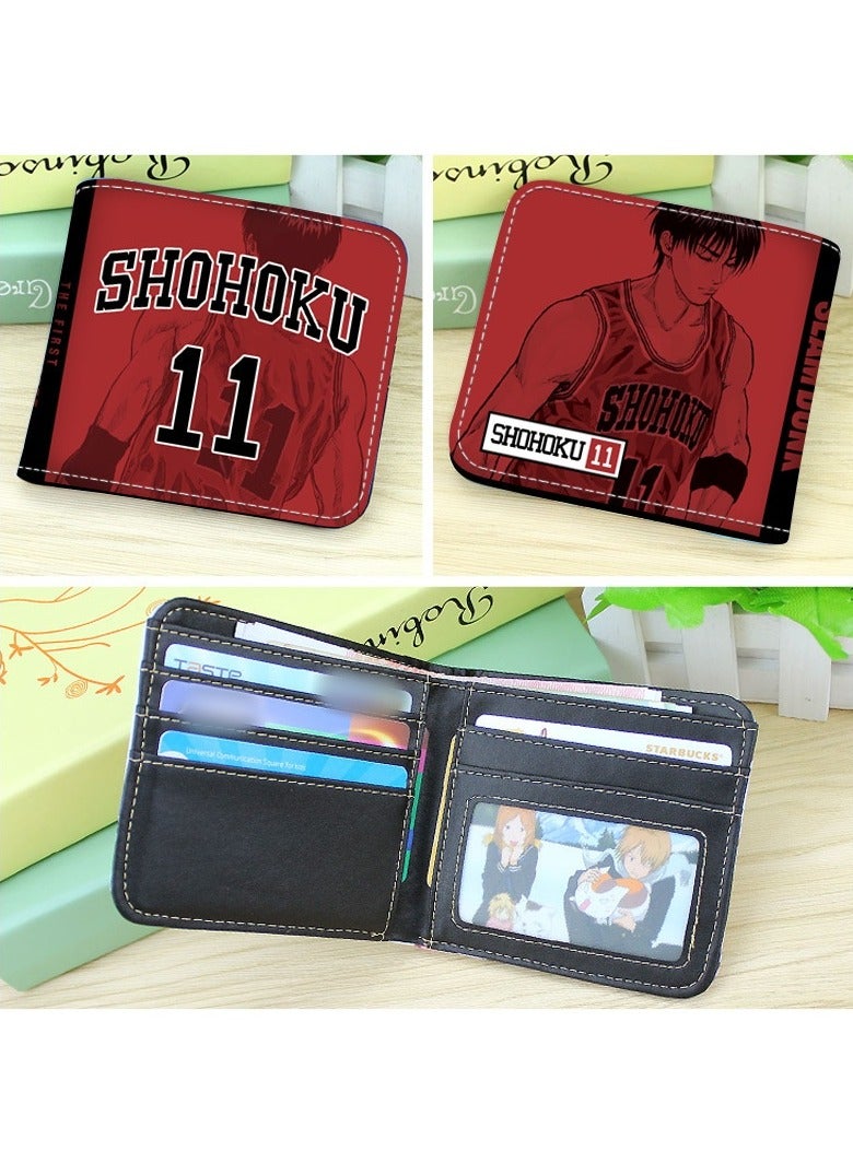KUYING Slam Dunk, Student Card Bag, Leather Wallet 
