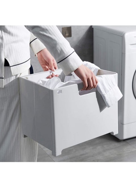 Folding Bathroom Laundry Basket Wall-mounted Dirty Clothes Storage Basket Household Laundry Bag Laundry Bathroom Organizer