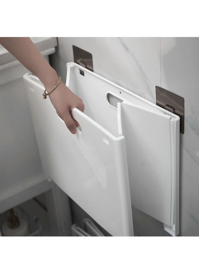 Folding Bathroom Laundry Basket Wall-mounted Dirty Clothes Storage Basket Household Laundry Bag Laundry Bathroom Organizer