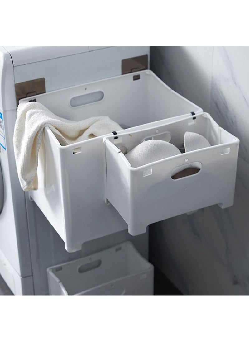 Folding Bathroom Laundry Basket Wall-mounted Dirty Clothes Storage Basket Household Laundry Bag Laundry Bathroom Organizer