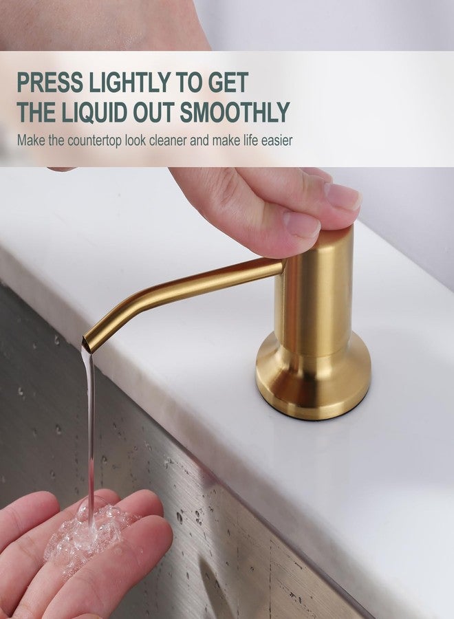 WOWOW Black and Gold Kitchen Faucet with Soap Dispenser, WOWOW Stainless Steel Kitchen Sink Faucet Single Handle High Arc Utility Sink Faucet for Sink, RV, Laundry, Bar - Image 5