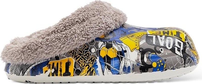 Liger Furry Inside Eva Outside Kids Home Nursery School Street Slippers Gray  - Image 2