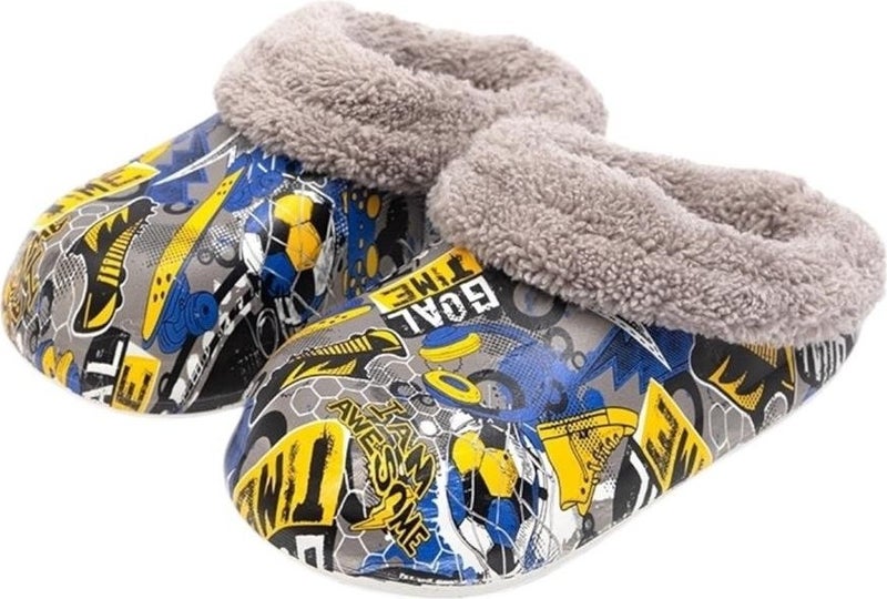 Liger Furry Inside Eva Outside Kids Home Nursery School Street Slippers Gray  - Image 5