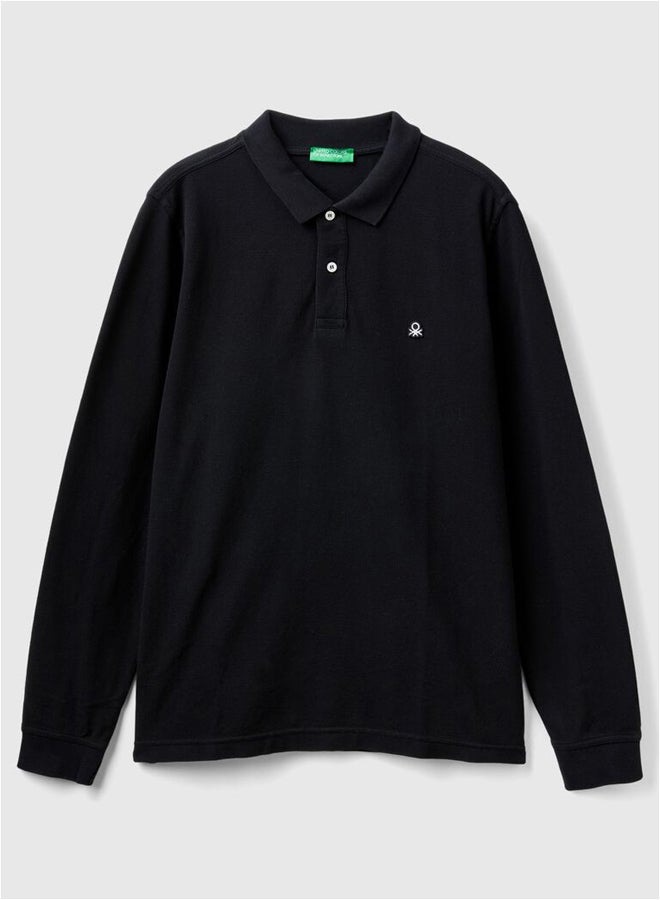 Benetton Long sleeve classic polo  - Image 4