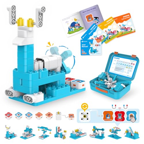 WhalesBot A3 12in1 STEM Blocks Coding Robot Kit for Kids 61Piece Educational Building Set with Interactive Storytelling Ideal Toy Gift for Boys Girls Ages 36 - Image 1