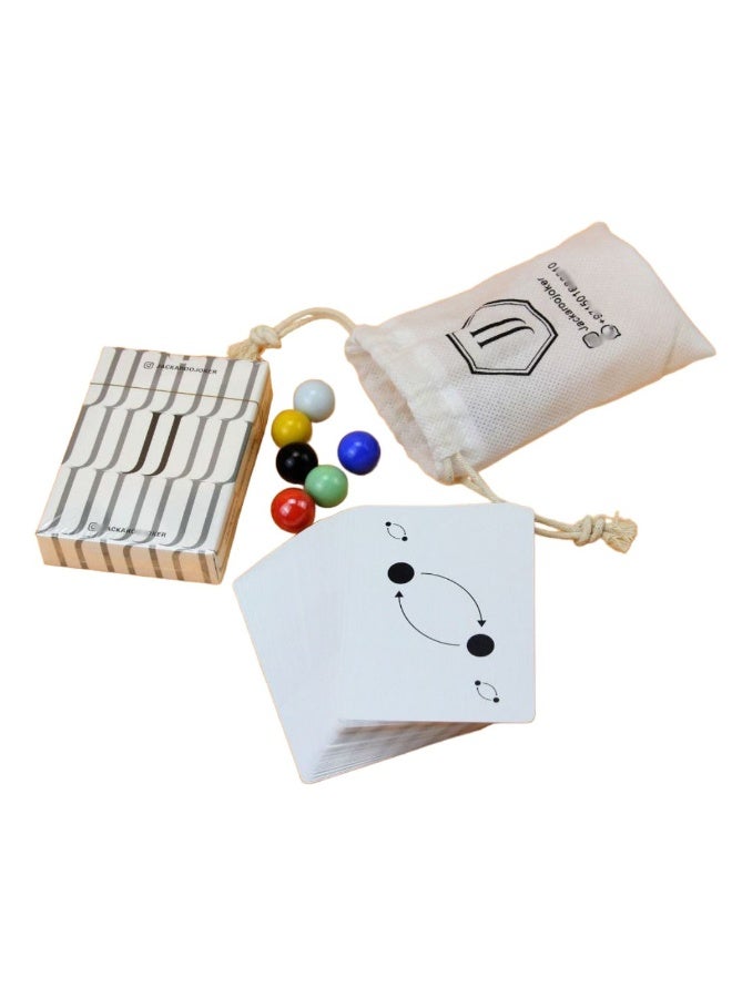JACKAROOJOKER Jackaroo Joker Glass Marbles With Plastic Playing Cards For Jackaroo Board Game - Image 1