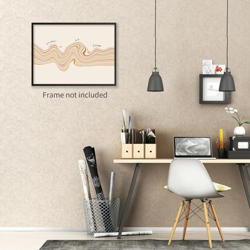 enttgo Modern Motivational Mental Health Posters Progress Is Not Linear Quote Wall Art Kids Therapy Canvas Prints for Counselor Office Wall Decor 12X16 inch Unframed - Image 5