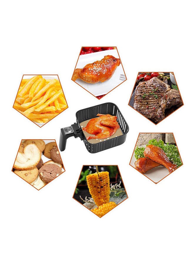NIBEMINENT 100-Piece Perforated Square Non-Stick Air Frying Paper Beige 9inch  - Image 5