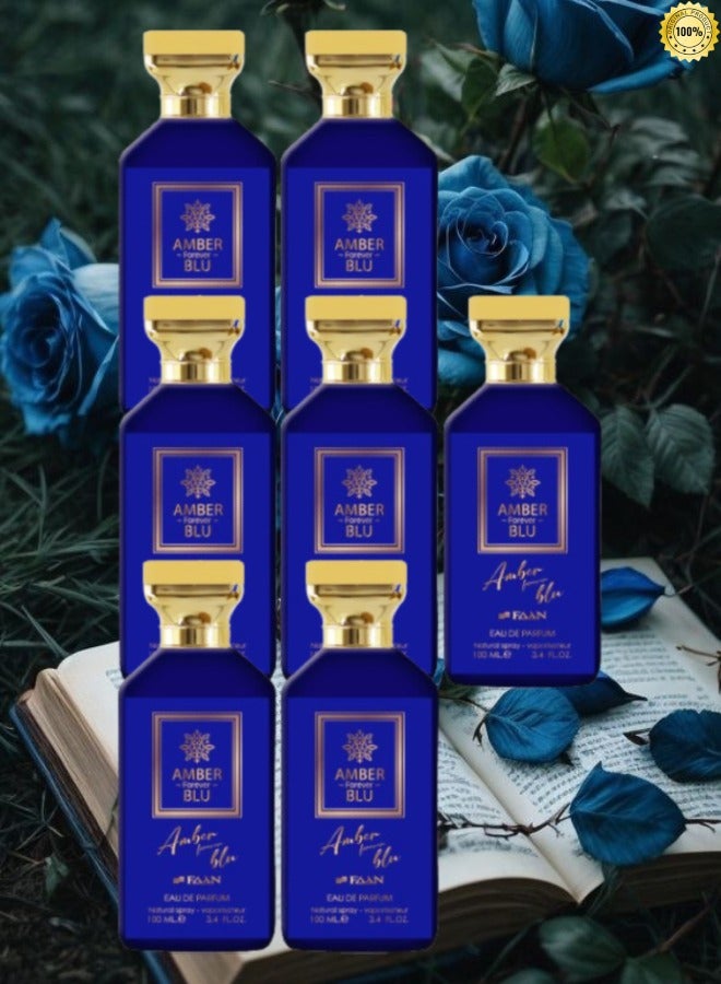 فاان 7 قطع عطر أمبر فور إيفر بلو 100 مل - Image 1