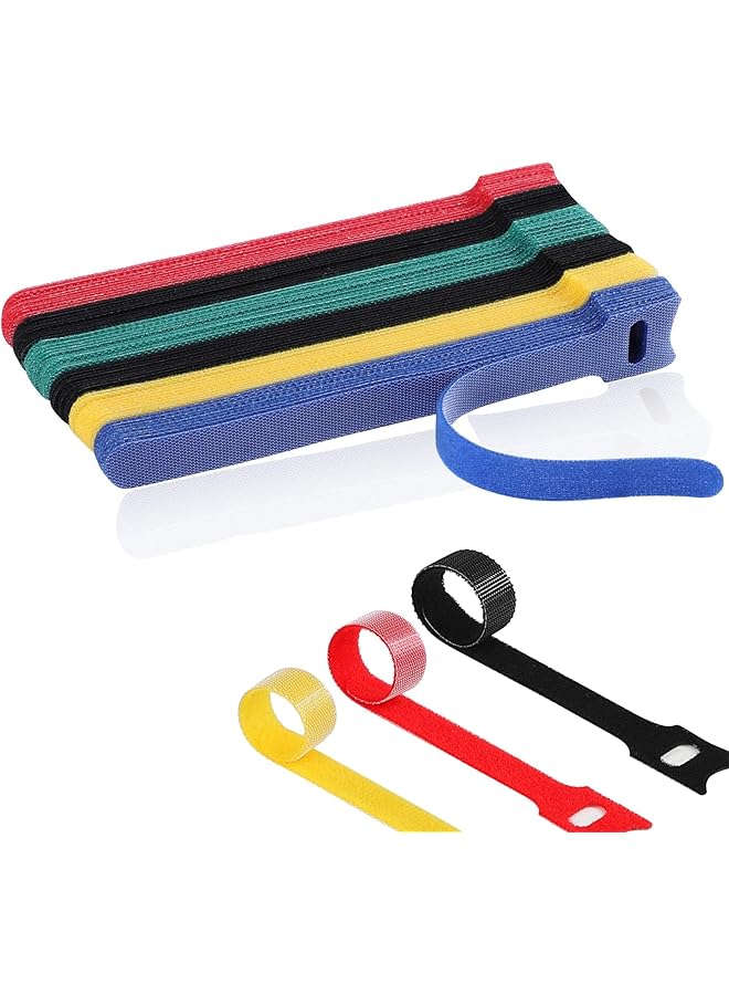 PROMASS promass 120PCS 6 Inch Cable Ties - Reusable Wire Ties - Adjustable Cord Organizer in 5 Vibrant Colors - Multi-Purpose Cable Organizer for Home and Office Use  - Image 1