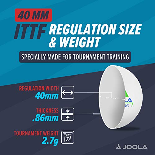 JOOLA كرات تنس الطاولة JOOLA تدريب 3 نجوم عبوة 12 أو 60 أو 120 - كرات بينغ بونغ بحجم 40+ مم للاستخدام في المنافسات واللعب الترفيهي - ممتعة كلعبة قطط - متوافقة للاستخدام الداخلي والخارجي - Image 3