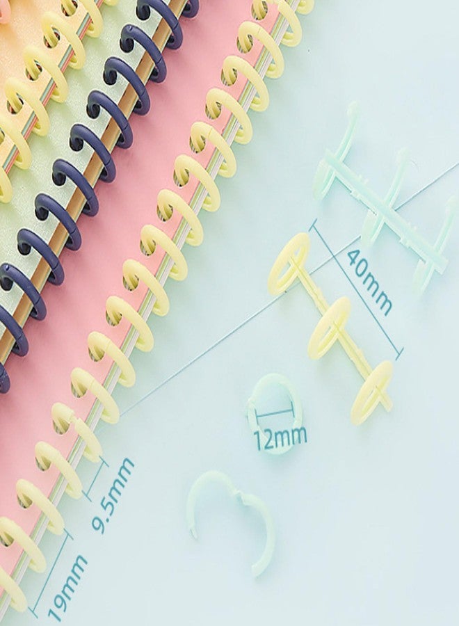 Markeny 20PCS Plastic Click Binding Combs Colorful Spiral Binding Coils 12mm Comb Binding Spines 30 Rings Binder Combs Kits, 30 Ring - Image 2