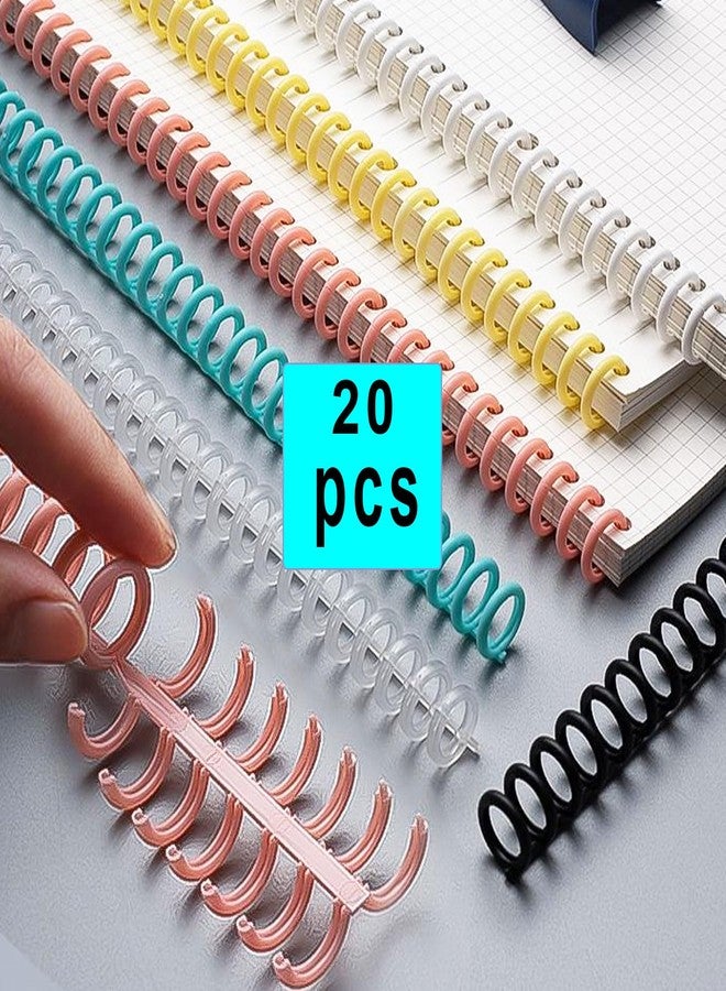 Markeny 20PCS Plastic Click Binding Combs Colorful Spiral Binding Coils 12mm Comb Binding Spines 30 Rings Binder Combs Kits, 30 Ring - Image 3