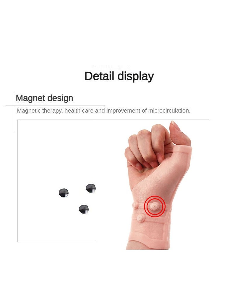 Bukela Silicone Gel Wrist & Thumb Support Gloves - Magnetic Therapy for Arthritis Adjustable Strap, Hand Massage & Pressure Correction, Pink, Comfortable & Durable Design, Wrist Stabilizer Gloves | Comfortable Design | Flexible Silicone - Image 5