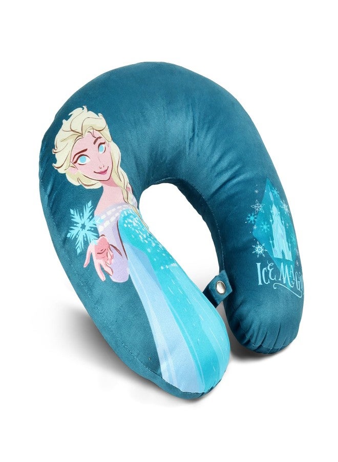 Comiclyfe Premium Memory Foam Neck Pillow for Flight Travell & Car Sleeping Comfortable Head Rest | Soft Velvet Washable Cover Travelling Pillows for Sleeping - Blue - Image 1