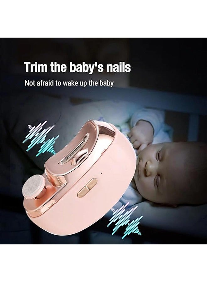 أوشن مقطعات الأظافر الكهربائية، 2-في-1 قابلة لإعادة الشحن الكهربائية تلميع الأظافر التلقائية مقطعات برو مع خفيفة مقطع الأظافر قطع مانيكير للأطفال والأطفال والمسنين والكبار، Electtric الأظافر المقطع (الوردي) - Image 4