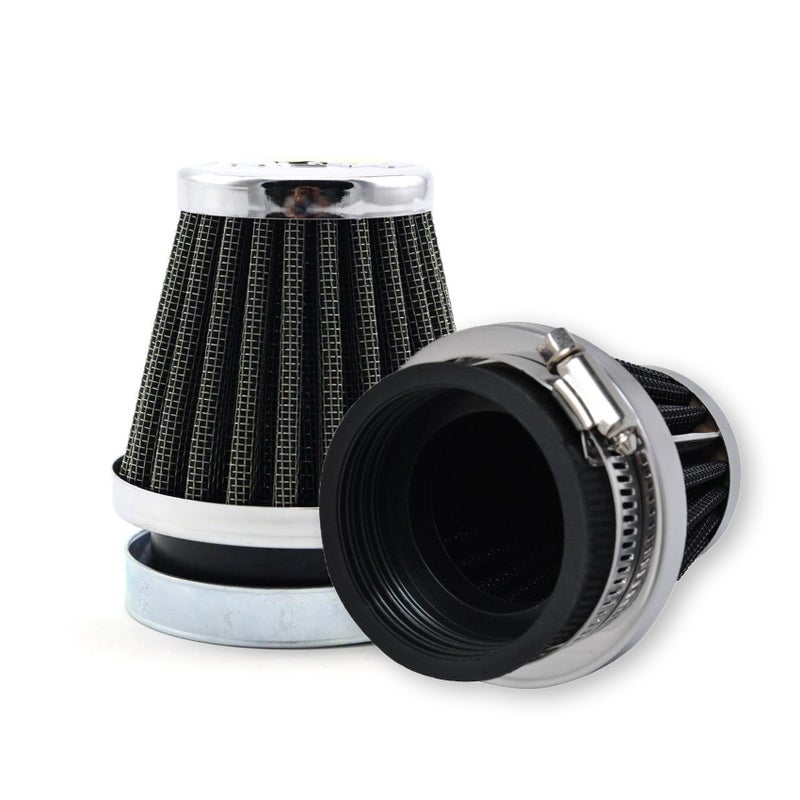 MUYI 2 Pack 50mm Motorcycle Air Filters Round Tapered Clampon Pod Intake Filter Cleaner for Dirt Bike ATV Moped Pit Bike Scooter Vintage - Image 3