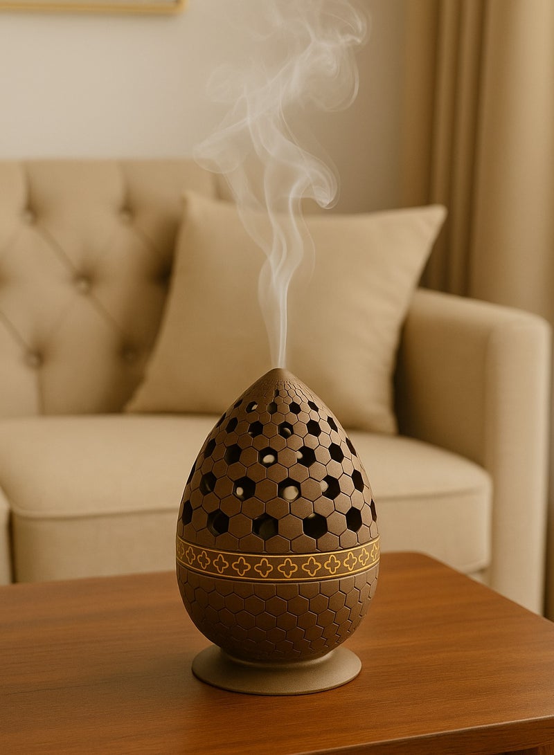 Radin Charcoal Incense Burner Bakhoor Burner Oud Frankincense Resin Incense Burner  for Yoga Spa and Aromatherapy Office & Home Decor - Image 1