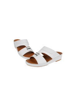 barjeel uno 008-3724 Barjeel Uno Mens Arabic Sandals BS 38 White  - Image 3