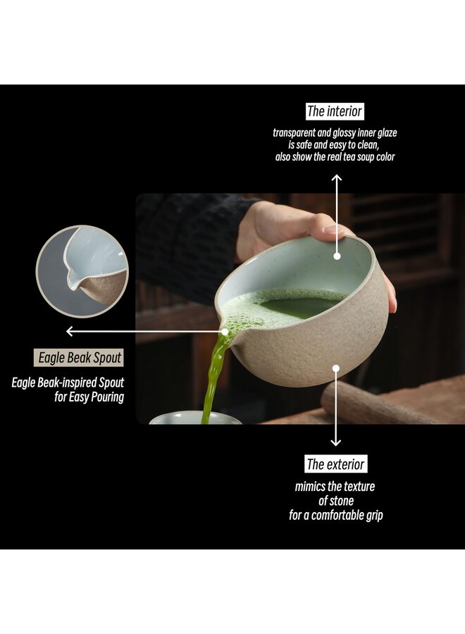 Japanese Natural Rock Texture Matcha Bowl, Chawan Matcha Tea Bowl, Ceramic Bowl, Tea Bowls for Matcha, Chawan, Ceremonial Accessories - Image 5
