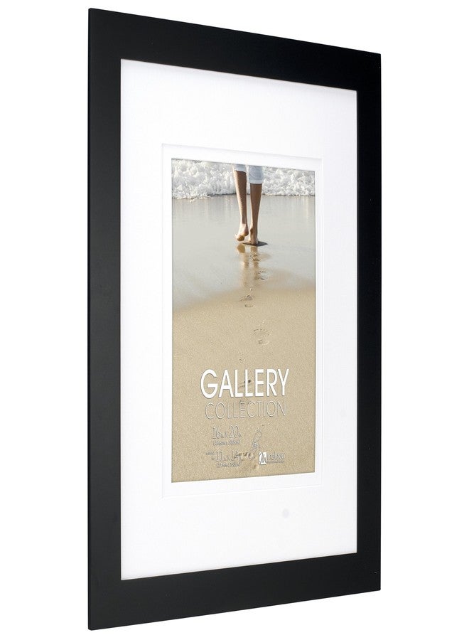 Malden 16x20 Matted Picture Frame - Made to Display Pictures 11x14 with Mat, or 16x20 without Mat -Black - Image 2