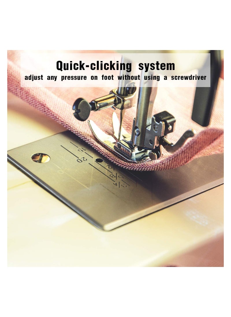 SYOSI - Sewing Machine Presser Foot Straight Stitch Foot Universal General Purpose Zig Zag Foot for Most Sewing Machines Domestic Low Shank Sewing Machines 2 Pieces - Image 1