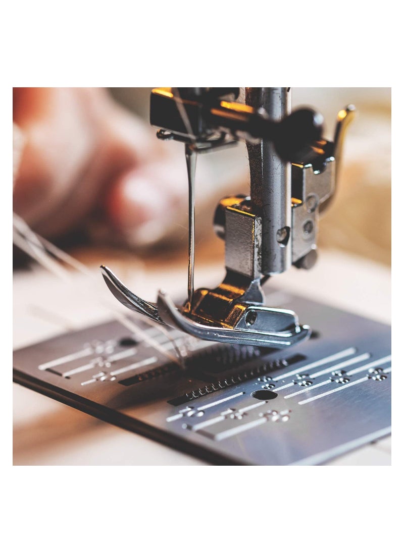 SYOSI - Sewing Machine Presser Foot Straight Stitch Foot Universal General Purpose Zig Zag Foot for Most Sewing Machines Domestic Low Shank Sewing Machines 2 Pieces - Image 1