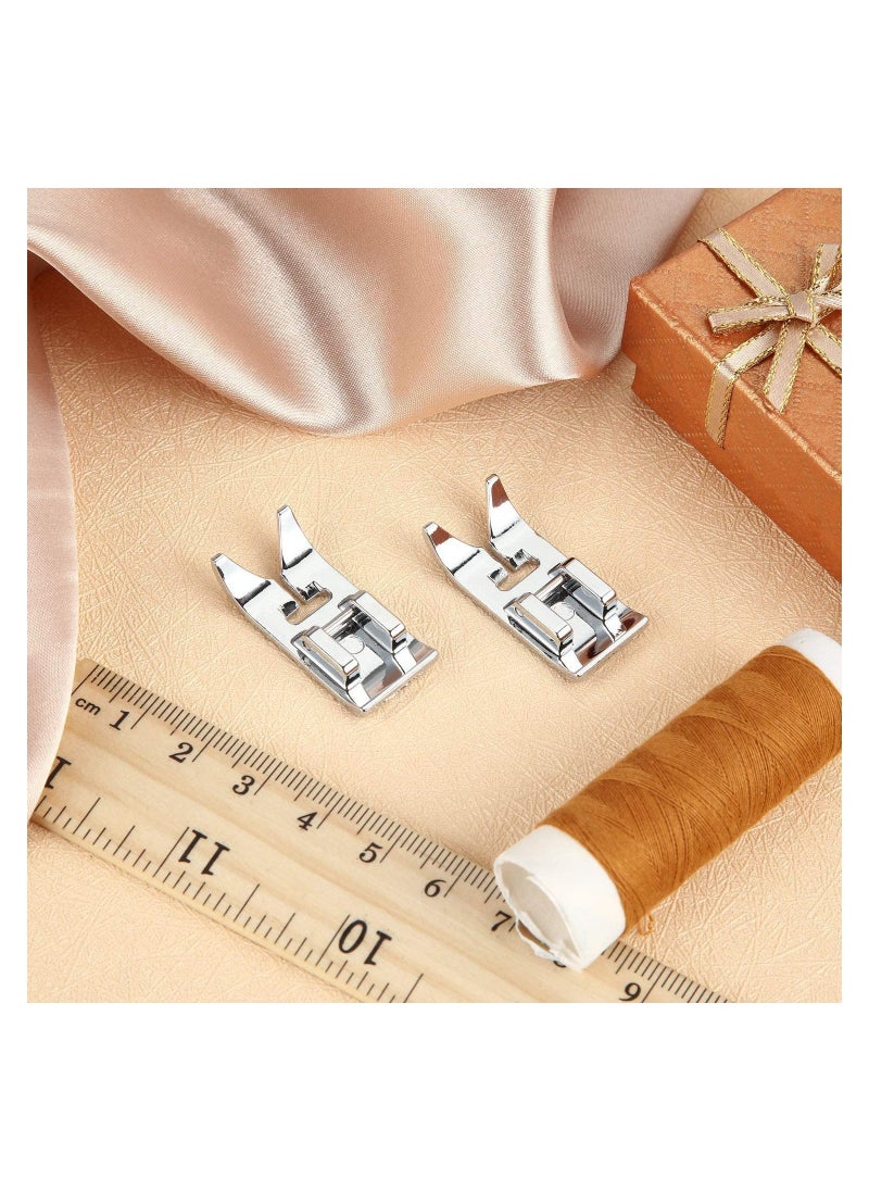 SYOSI - Sewing Machine Presser Foot Straight Stitch Foot Universal General Purpose Zig Zag Foot for Most Sewing Machines Domestic Low Shank Sewing Machines 2 Pieces - Image 1