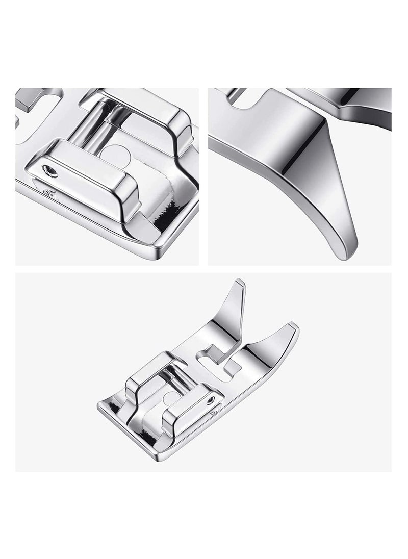 SYOSI - Sewing Machine Presser Foot Straight Stitch Foot Universal General Purpose Zig Zag Foot for Most Sewing Machines Domestic Low Shank Sewing Machines 2 Pieces - Image 1