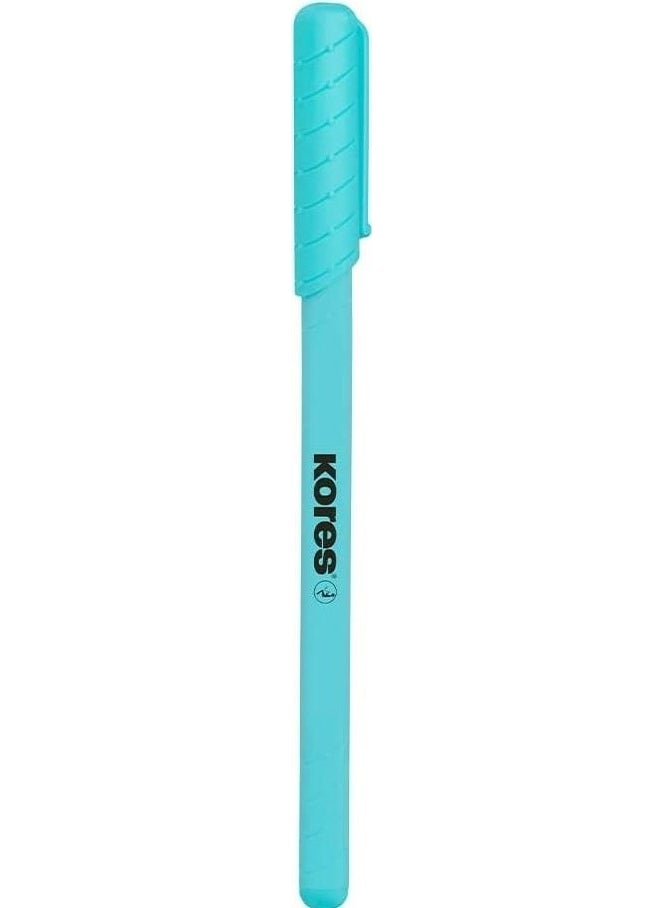 Kores K0R M Pastel Body Mixed Ballpoint Pen Blue x 5  - Image 1