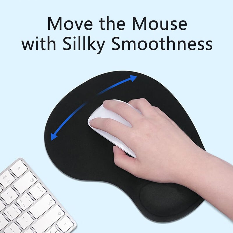 JYWYBF Ergonomic Mouse Pad with Wrist Rest, Gel Wrist Support Mousepad, Pain Relief Laptop Computer Mouse Pad, Non-Slip Mouse Pads for Office & Home (Pink) - Image 5
