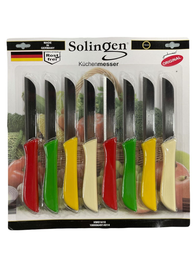 Solingen Knife 8Pcs S Solid Color
