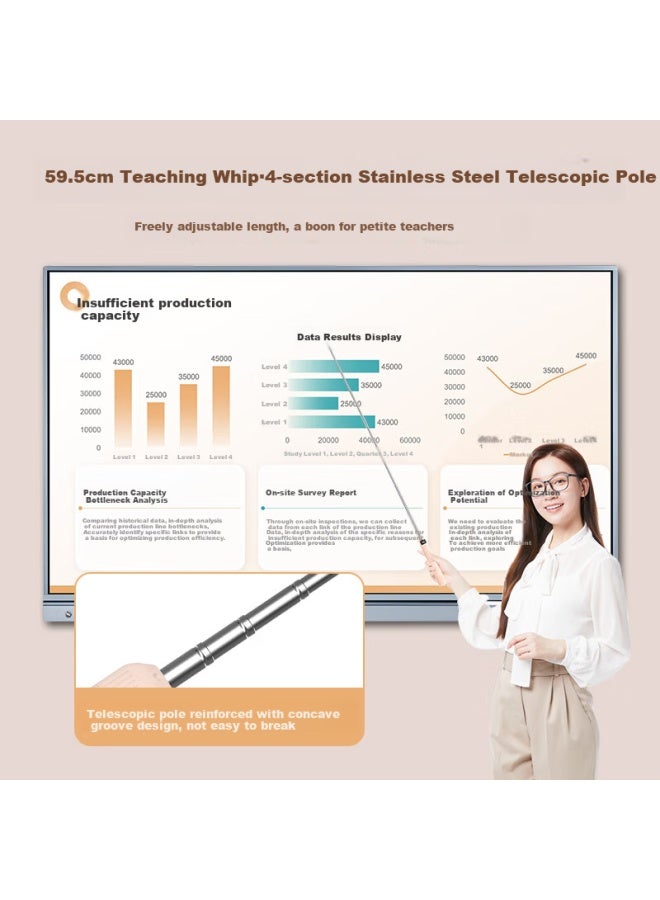 Whistler F33 Presentation Remote With Writing Function, Multi-functional Rechargeable Remote Control Pointer For Teachers, Extendable Teaching Pointer With Battery Display For Multimedia Projection - Image 3