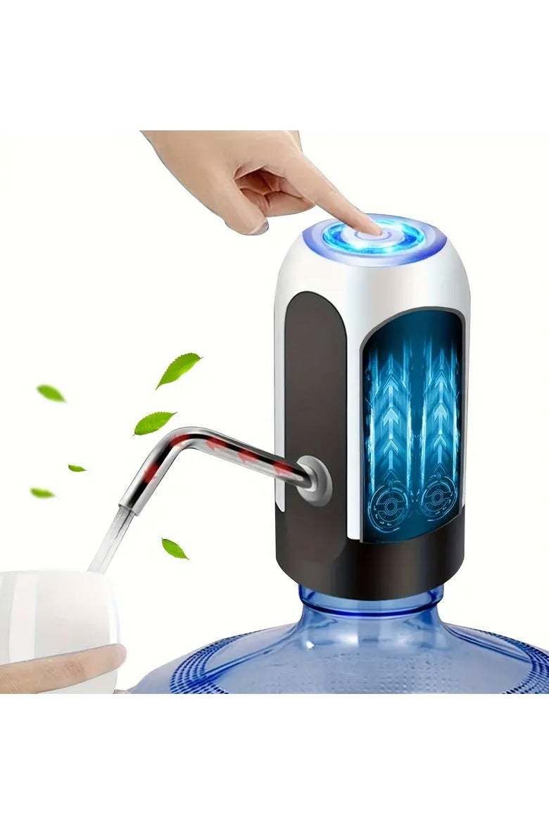 JSA "Enjoy clean drinking water effortlessly with this electric water bottle pump – USB rechargeable, Universal Fit – Compatible with most standard water bottles and gallons (2-5 gallons),  easy one-touch operation, fits most gallon sizes, and perfect for home or on-the-go use!" - Image 3
