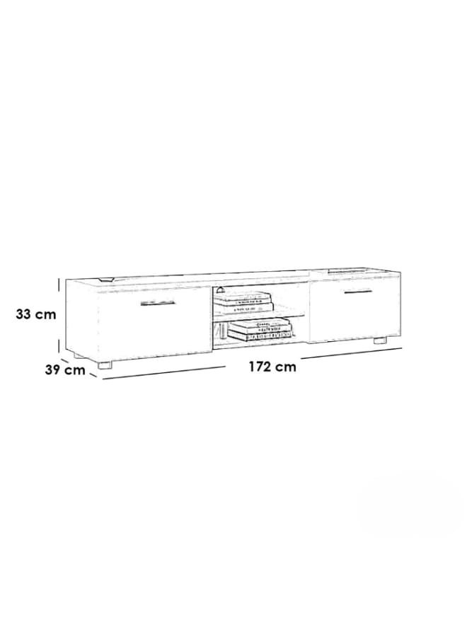 Joints White TV Stand – Engineered Wood Wood – 172×39×33 cm – Modern Minimalist Design - Image 2