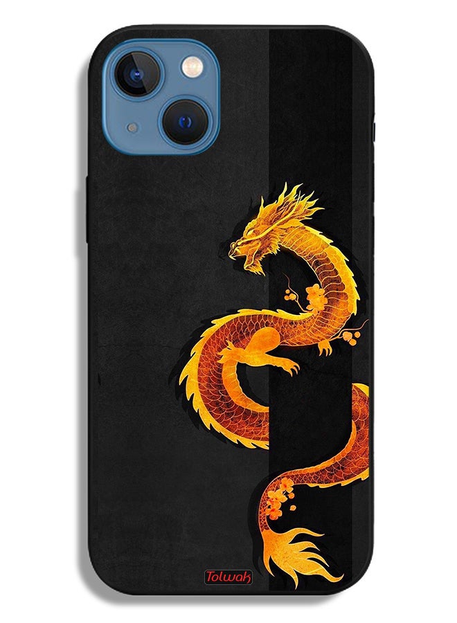 Tolwak Apple iPhone 13 Protective Case Dragon Art - Image 2