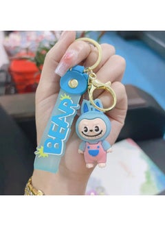 GMORO 6pcs Labubu Pendant Keychain Cute Mini Labubu Keychain The Monsters Keychain Cartoon Keychain Creative Animal Key Chain for Women Car Keys Bag Barb Keychain Gifts for Best Friends  - Image 4