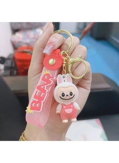 GMORO 6pcs Labubu Pendant Keychain Cute Mini Labubu Keychain The Monsters Keychain Cartoon Keychain Creative Animal Key Chain for Women Car Keys Bag Barb Keychain Gifts for Best Friends  - Image 5