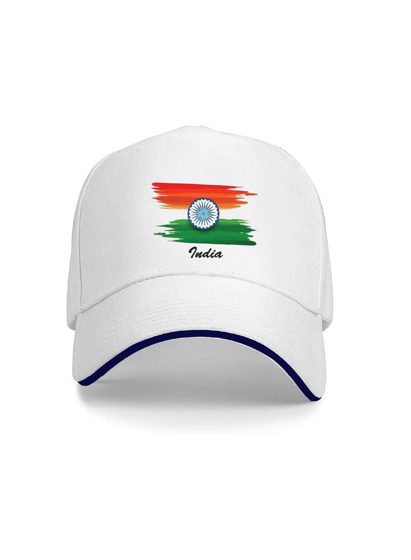 India Cricket Sports Fans Baseball Caps for Both Men and Women With Metal Adjustable Buckle Closure - Perfect for Outdoor Activities, Matches, and Everyday Wear - Image 1