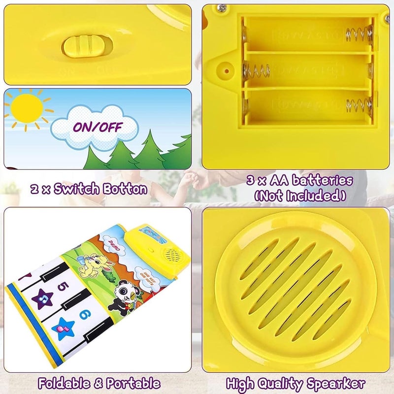 Piano Music Dance Mat,Baby Musical Mat,Piano Mat For Toddlers With 8 Animal Sounds Blanket Touch Play Mat Gift Toys For 3+ Years Old Kids Boys Girls - Image 5