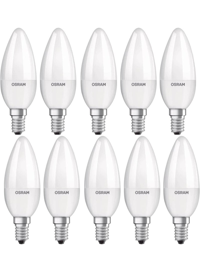 Osram LED Value E14 Classic B40 4.7W 2700K Warm White Frosted - Pack of 10 - Image 1