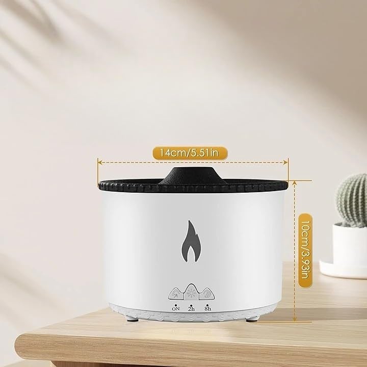 Rexez Volcano Humidifier, Humidifier, Jellyfish and Flame Mist Mode, Essential Oil Diffuser with Night Light for Home, Yoga, Office, Spa - Image 5