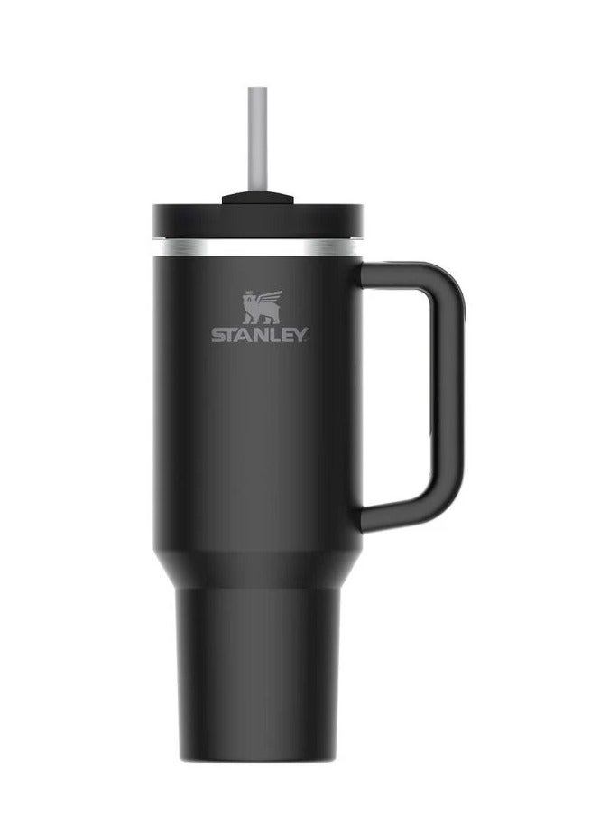 Stanley Quencher H2.0 FlowState Vacuum Insulated Tumbler – 40oz Black Stainless Steel Travel Mug with Lid & Straw | Leakproof Double-Walled Design Keeps Drinks Hot for 7 Hours & Cold for 24 Hours | Durable, Reusable, Cup Holder Friendly Bottle for Coffee, Water & On-the-Go Hydration  - Image 2
