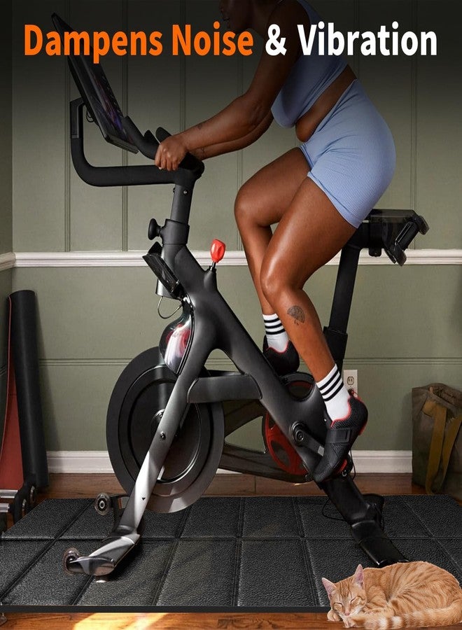 THAILE Exercise Bike Mat, Compatible with Peloton Bikes, 63"x30", Bike Trainer Mats, Mat for Indoor Stationary Spin Bikes Treadmill Walking Pad on Hardwood Floor Carpet Protector - Image 4