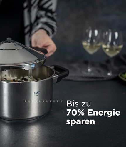 Kuhn Rikon Duromatic Hotel Stainless Steel Pressure Cooker with Side Grips, 12 Litre / 28 cm - Image 3