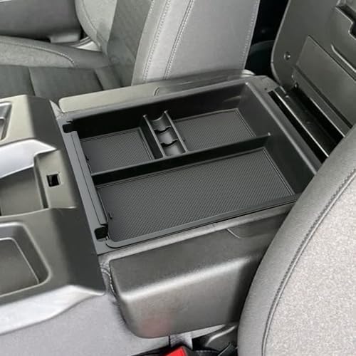 TOPINSTALL Center Console Organizer Tray Compatible with 2019-2025 Chevrolet Silverado/GMC Sierra 1500, 2020-2025 Silverado/Sierra 2500HD 3500HD, Armrest Storage Organizer (Split-Bench Folding Seat ONLY) - Image 5